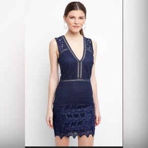 GOLDIE Navy Lace Dress Size Large